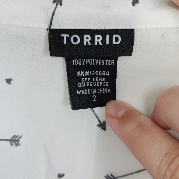 Torrid Sheer Button Down Shirt - Picture 4 of 4
